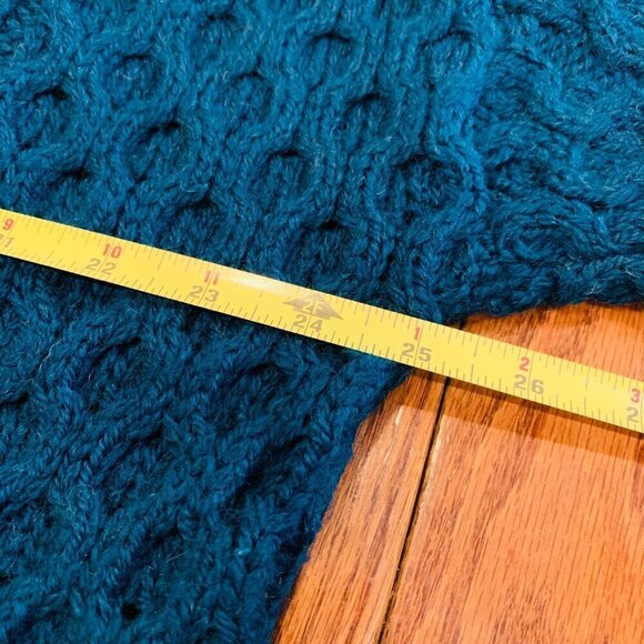 Country Knitwear Irish Wool Sweater Cable Knit Large Green Made In Ireland - Picture 15 of 16